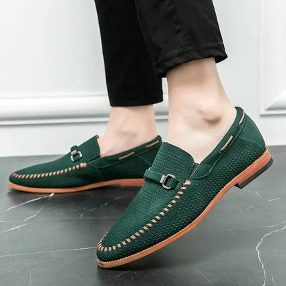 Herren Loafer Wildleder Atmungsaktiv Schwarz - Eveloria