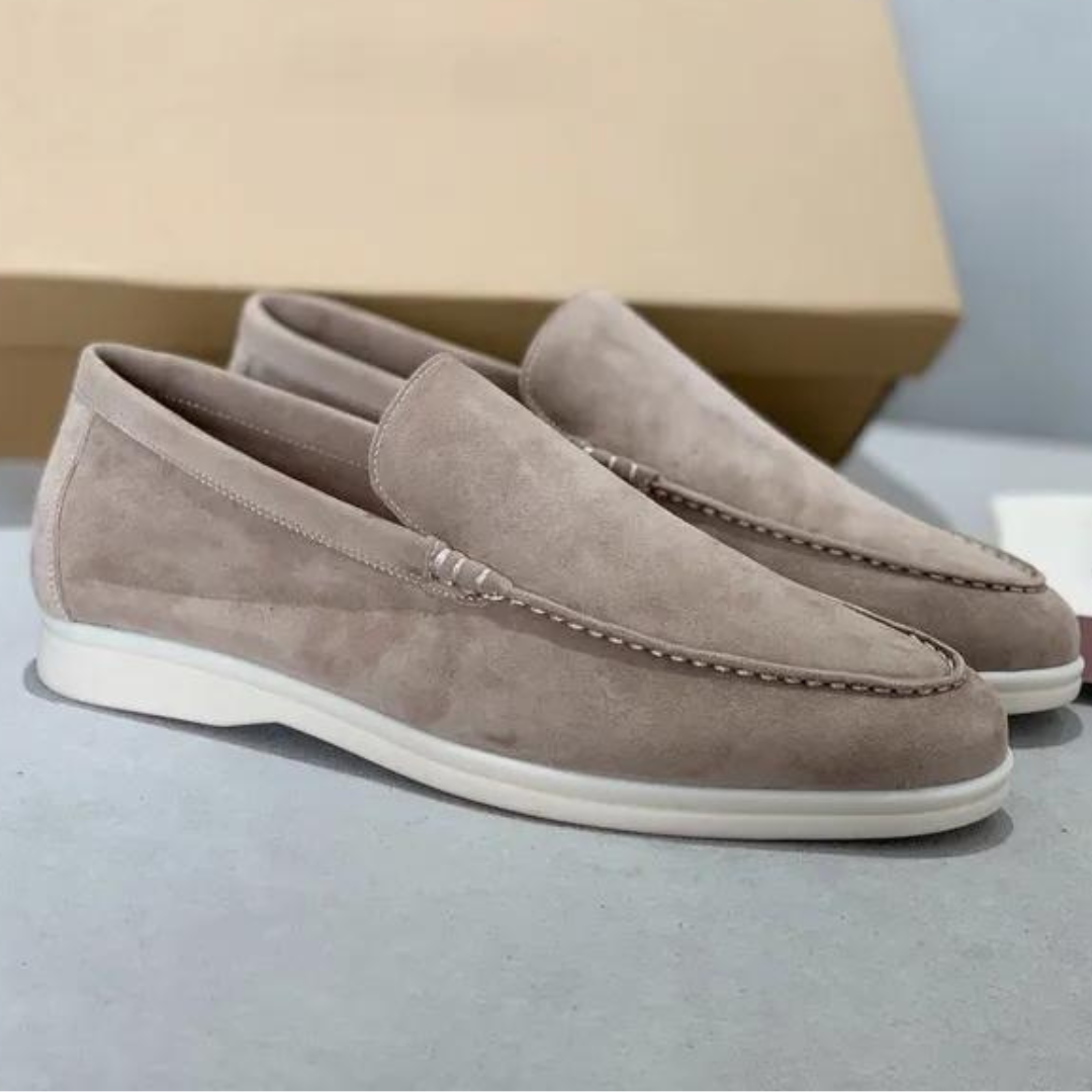 Herren Wildleder Loafer Ergonomisches Leder Schwarz - Eveloria