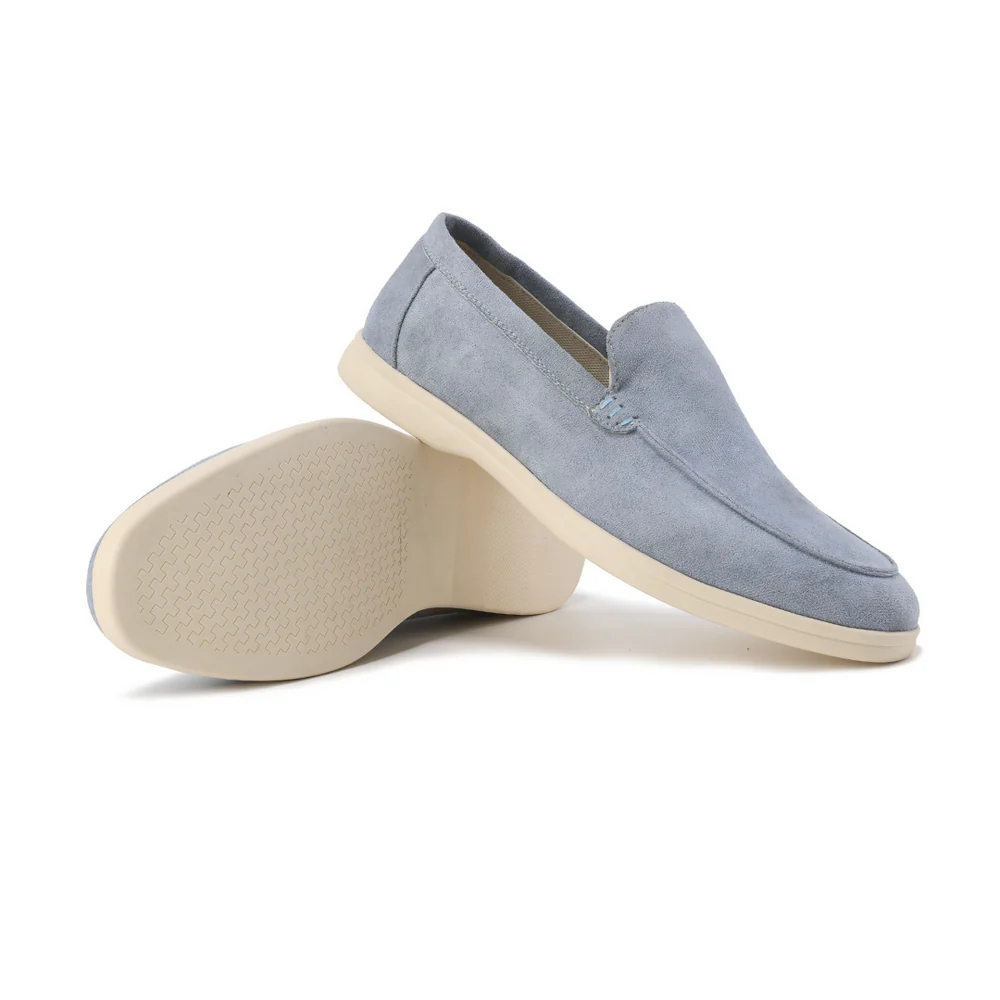 Herren Loafer Wildleder Hochwertig Braun