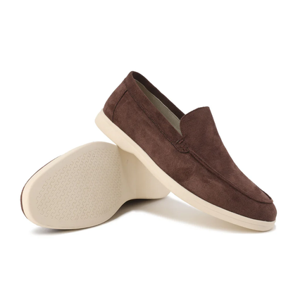 Herren Loafer Wildleder Hochwertig Braun