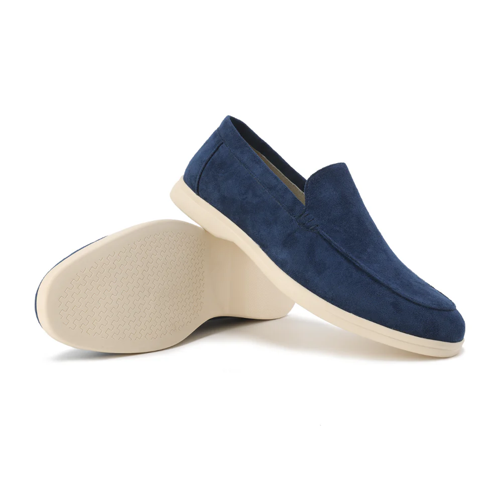 Herren Loafer Wildleder Hochwertig Braun
