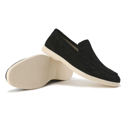 Herren Loafer Wildleder Hochwertig Braun