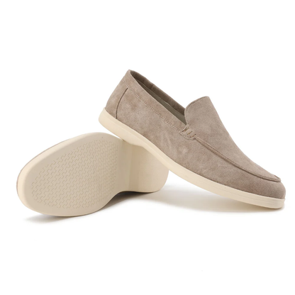 Herren Loafer Wildleder Hochwertig Braun