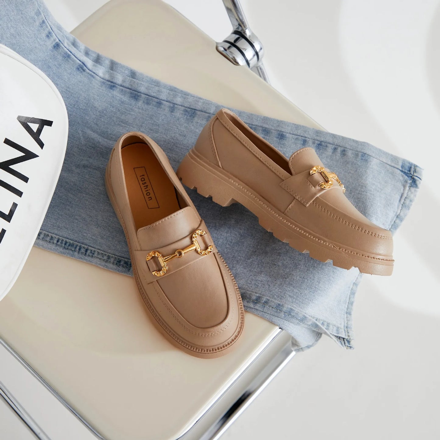 Eveloria Damen Plateau Slipper