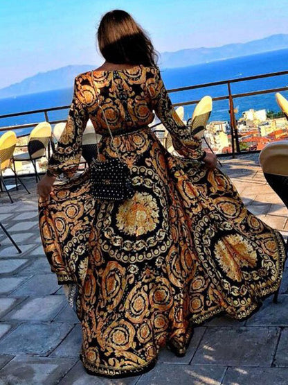 Eveloria Damenkleid Boho Schlitz