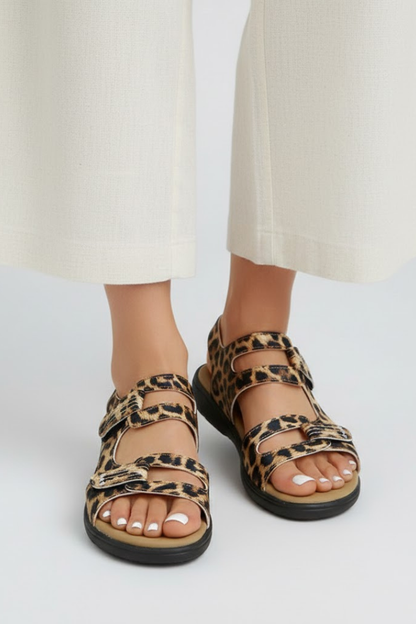 Damen Sandalen mit Absatz und Zehenriemen