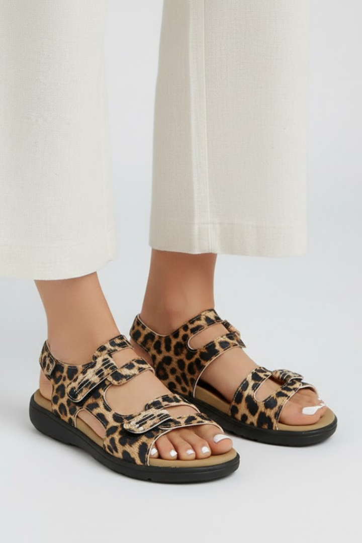 Damen Sandalen mit Absatz und Zehenriemen