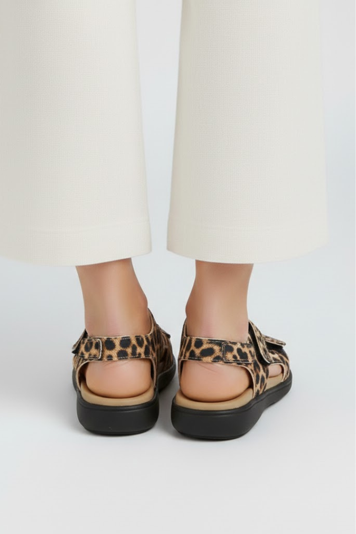 Damen Sandalen mit Absatz und Zehenriemen