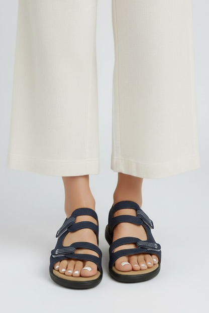 Damen Sandalen mit Absatz und Zehenriemen