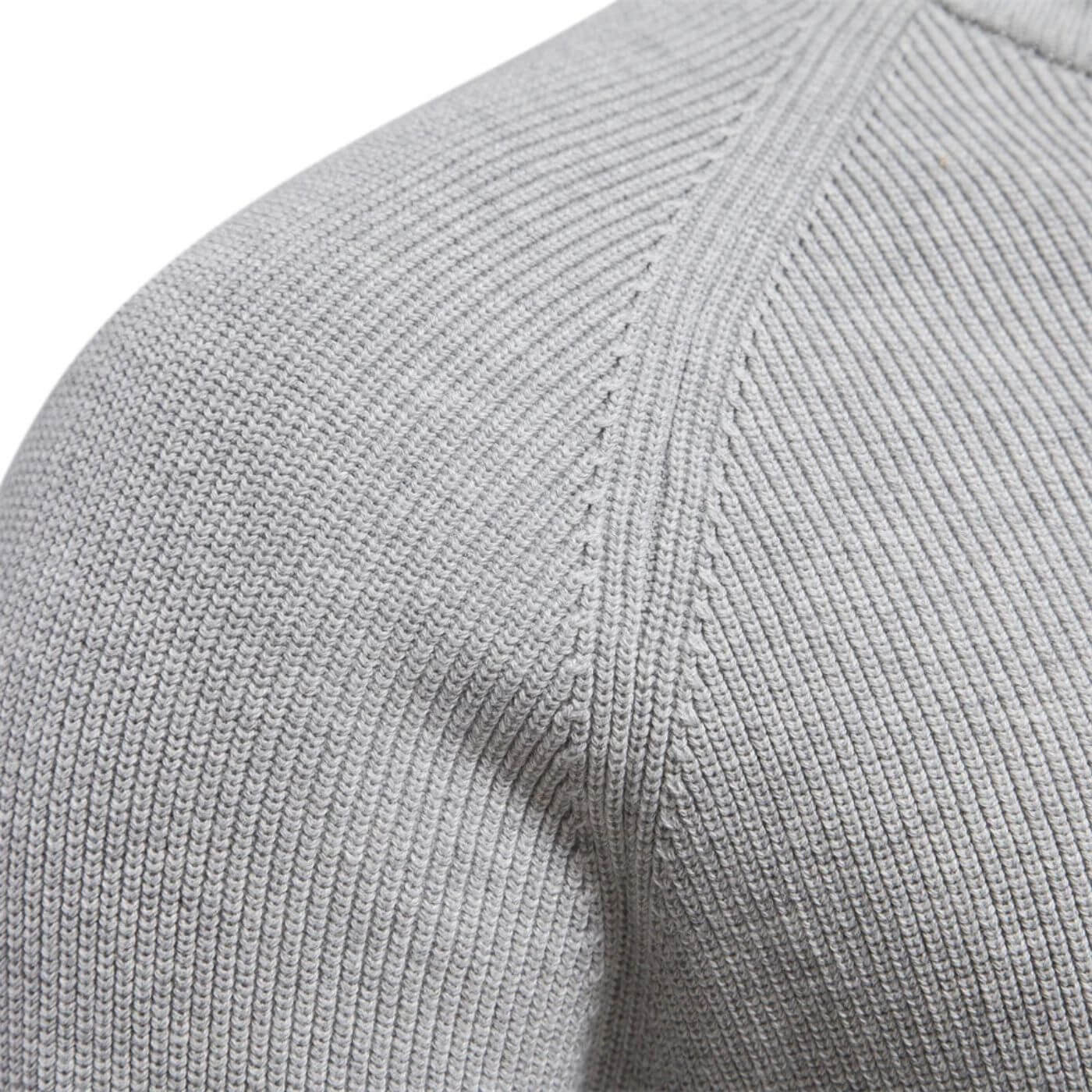 Herren Strickpullover Halbzip Baumwolle Beige