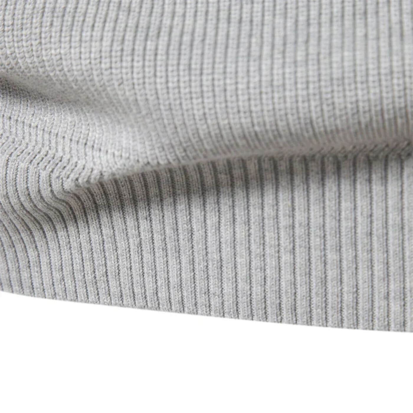 Herren Strickpullover Halbzip Baumwolle Beige