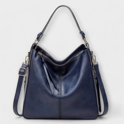 Damen Schultertasche Klassisch Leder Braun