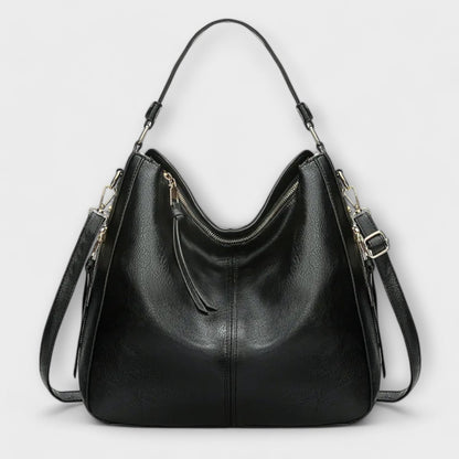 Damen Schultertasche Klassisch Leder Braun