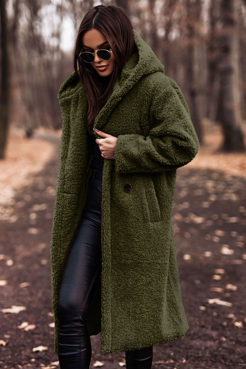 Eveloria Damen Teddy-Winterjacke