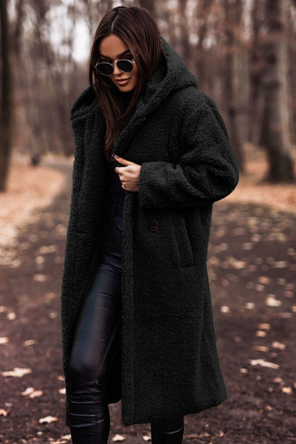Eveloria Damen Teddy-Winterjacke