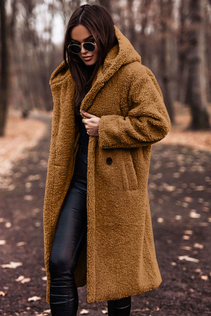 Eveloria Damen Teddy-Winterjacke