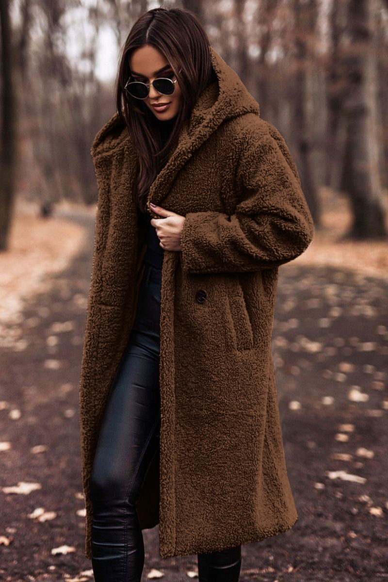 Eveloria Damen Teddy-Winterjacke