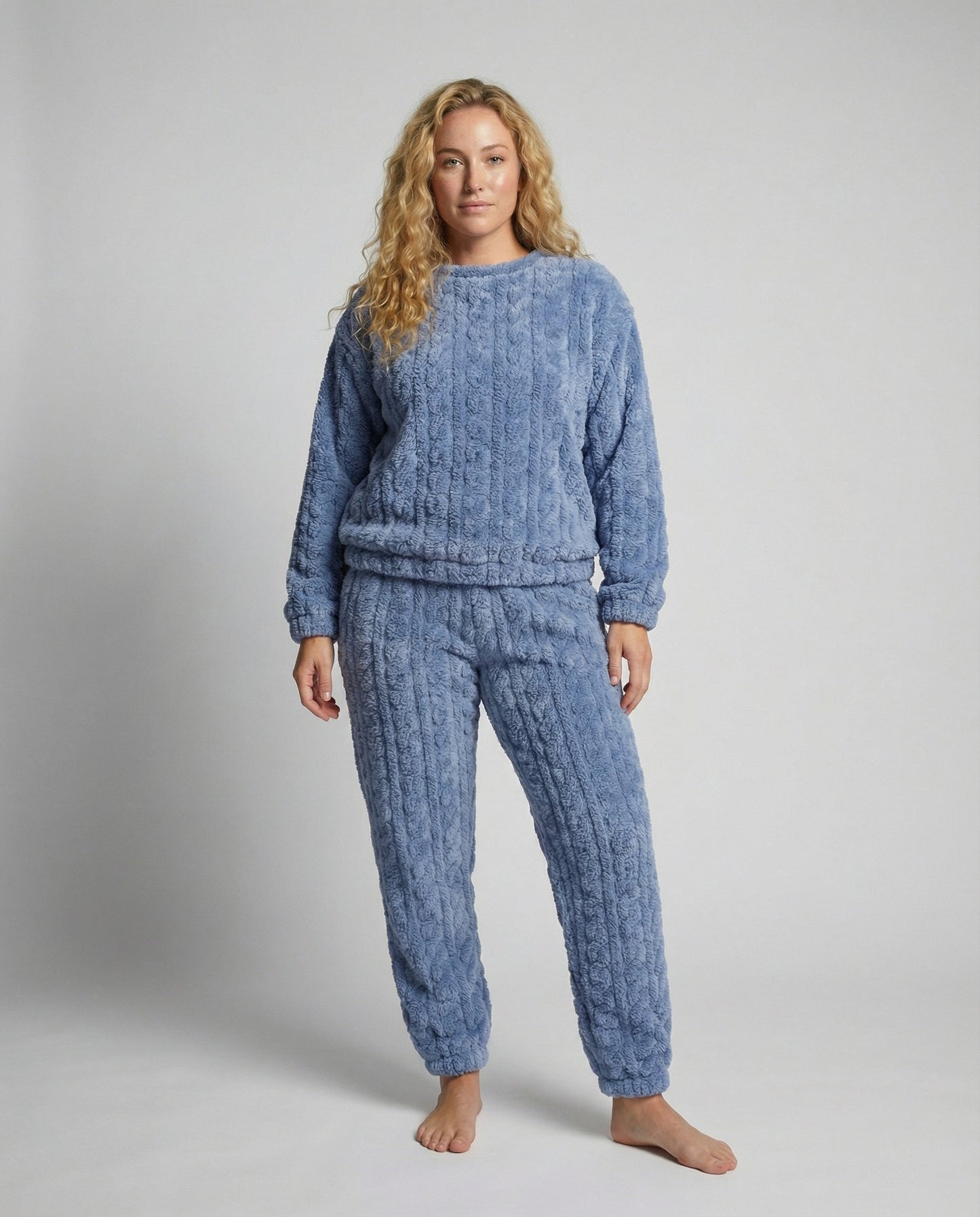 Damen Fleece Pyjama Set Kuschelig - Eveloria