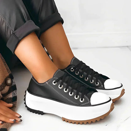 Eveloria Damen Orthopädische Plateau Sneaker