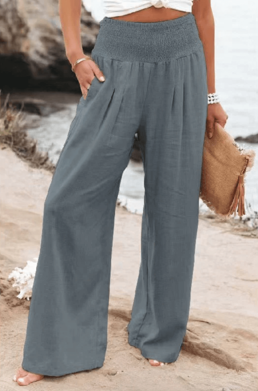 Elegante Damen Palazzo-Hose Dehnbar