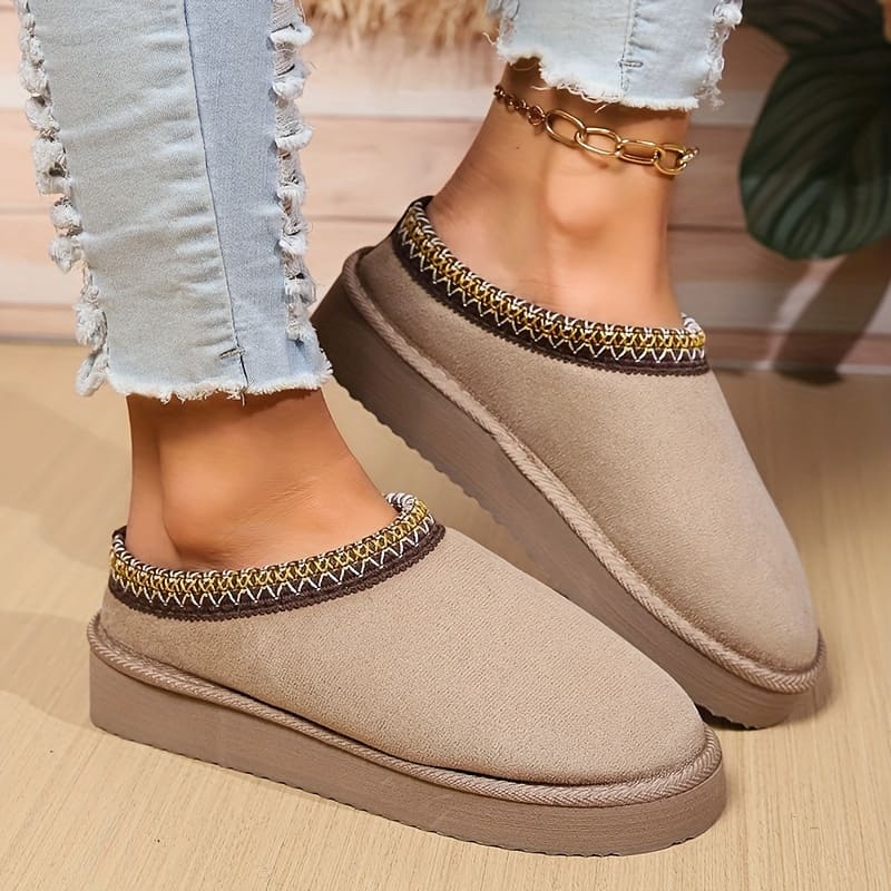 Damen Hausschuhe Mules Atmungsaktives Design Rutschfeste Sohle