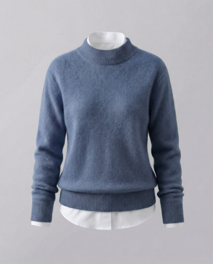 Damen Cashmerepullover Elegantes Design Beige