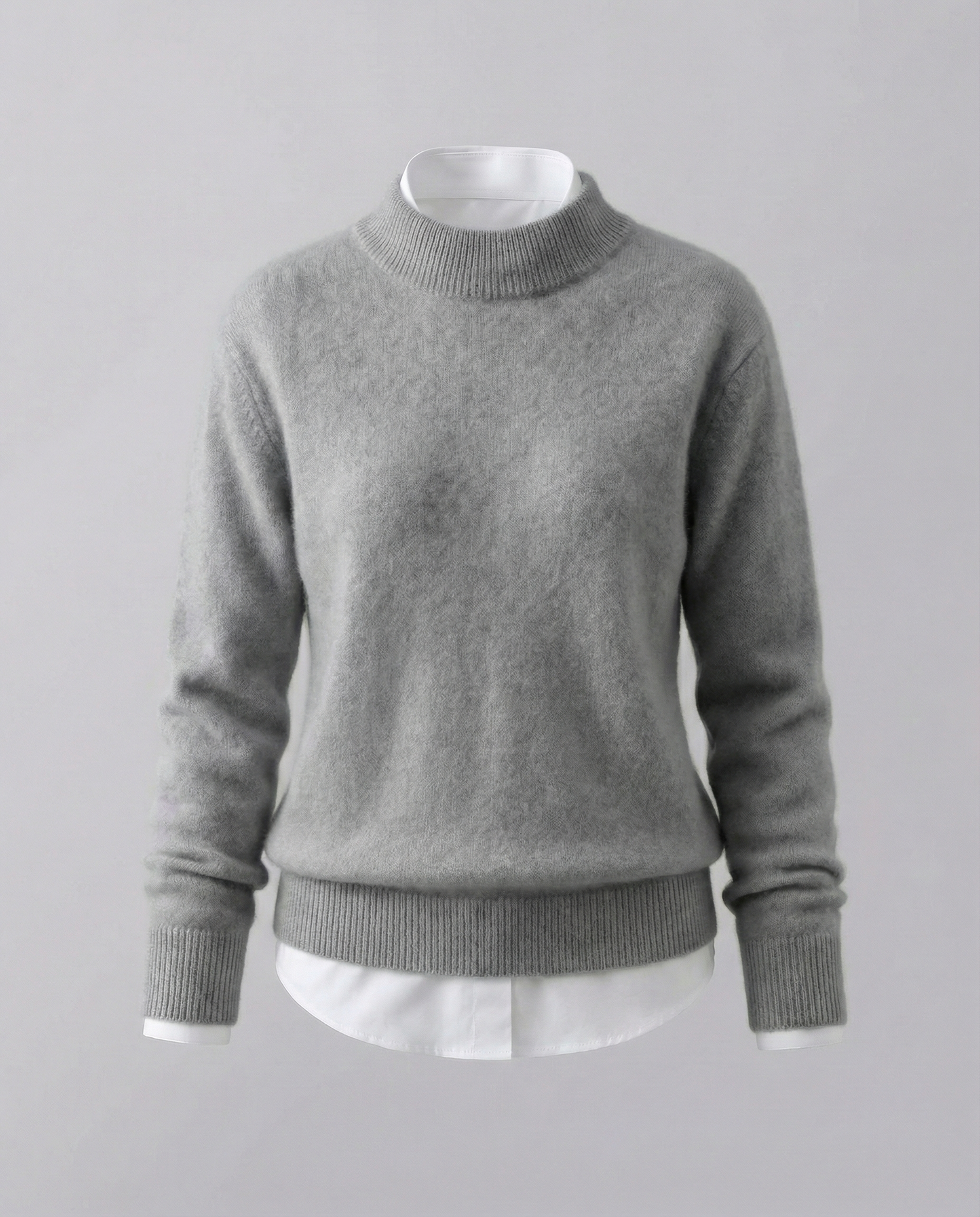 Damen Cashmerepullover Elegantes Design Beige