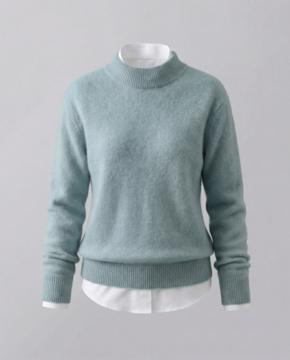Damen Cashmerepullover Elegantes Design Beige