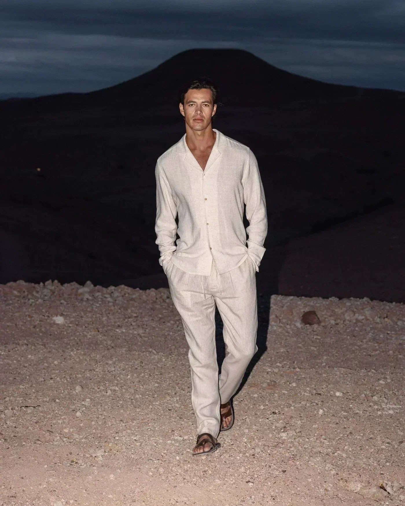 Herren Zweiteiler Sommer Set Baumwollhemd und Hose