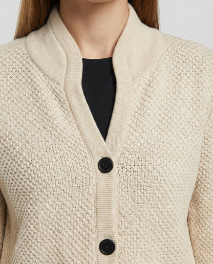 Damen Kaschmir Strickjacke