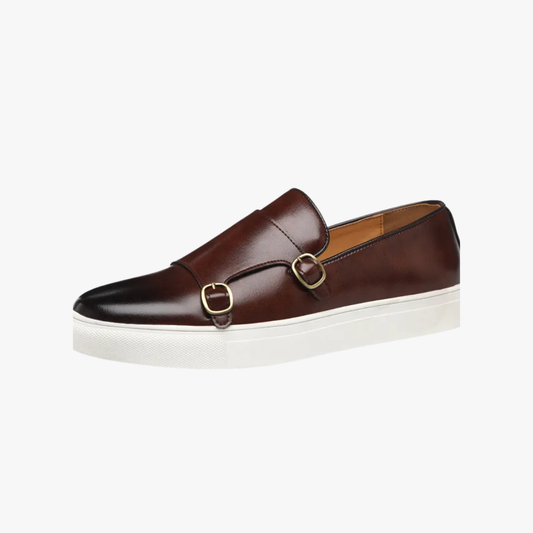 Herren Slip-On Loafer Frühling Schnallen Schuhe Schwarz - Eveloria