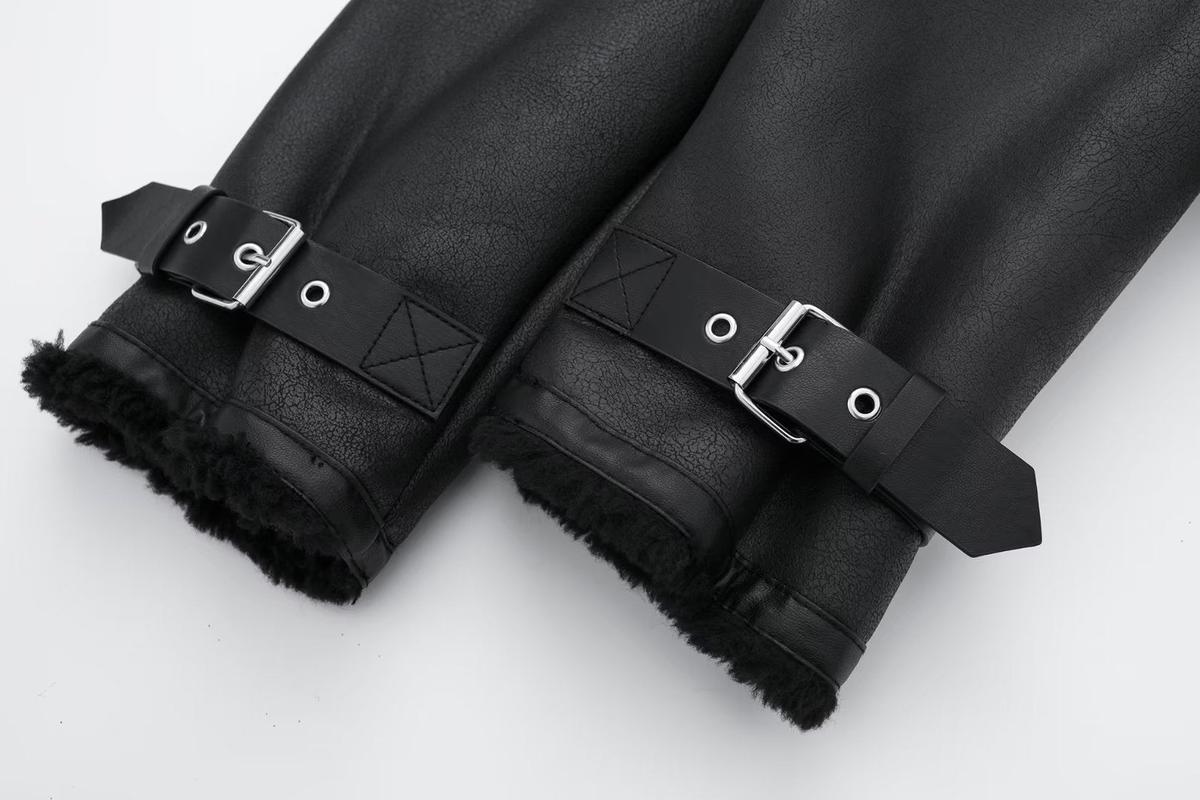 Damen Winterjacke Kurz Kunstfellkragen Wattiert