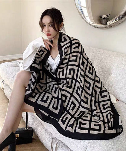 Damen Schal Leichtgewicht Maze Print