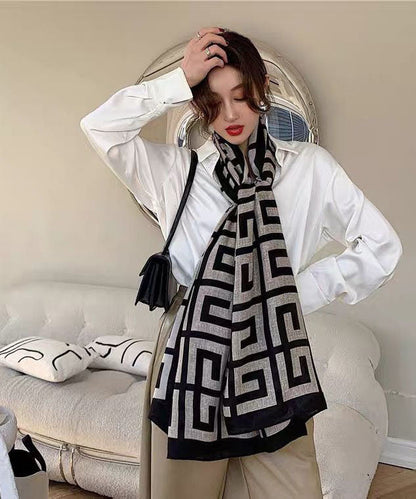 Damen Schal Leichtgewicht Maze Print