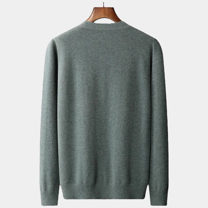 Herren Cardigan Strick Leichtgewichtig Klassisch Schwarz - Eveloria