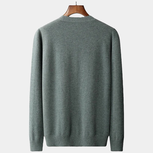 Herren Cardigan Strick Leichtgewichtig Klassisch Schwarz - Eveloria