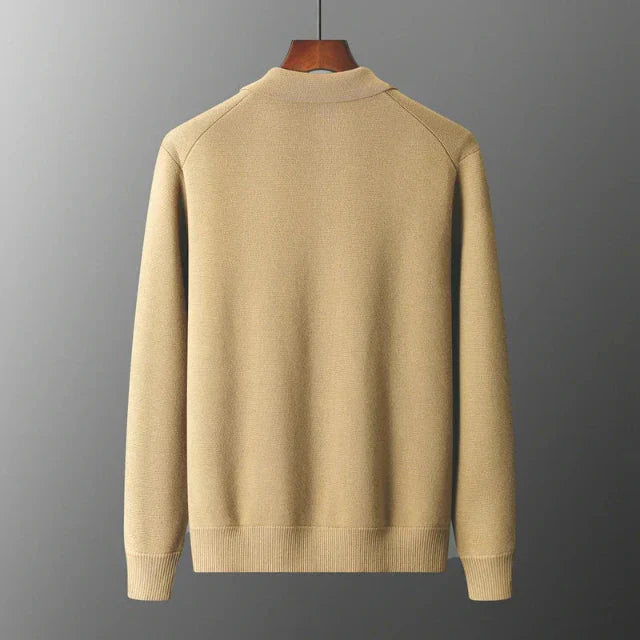 Herren Strickjacke Tailliert Knöpfe Vielseitig - Eveloria