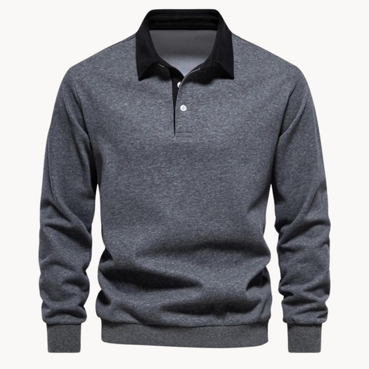 Ingo Herren Pullover Sweatshirt Polokragen Lässig - Eveloria