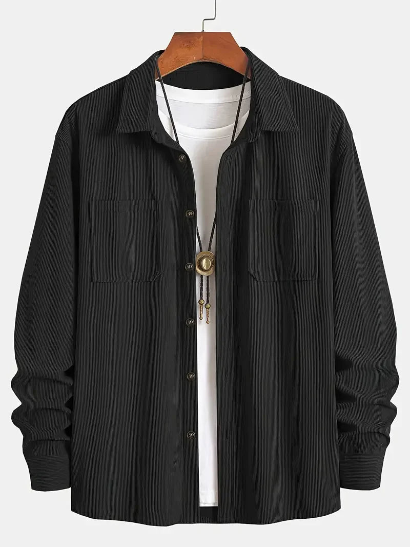 Herren Cordjacke Lässig Mit Taschen - Eveloria