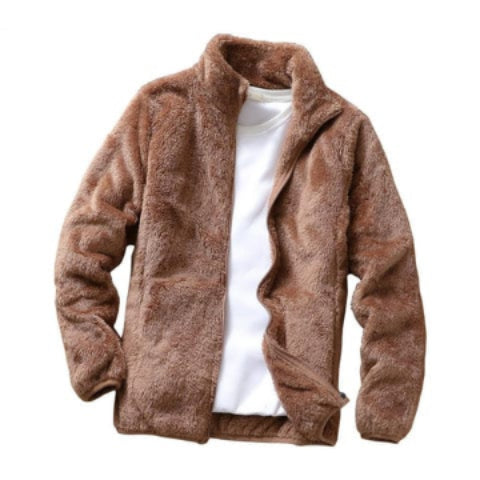 Herren Fleecejacke Slim Fit dunkelblau Winter - Eveloria