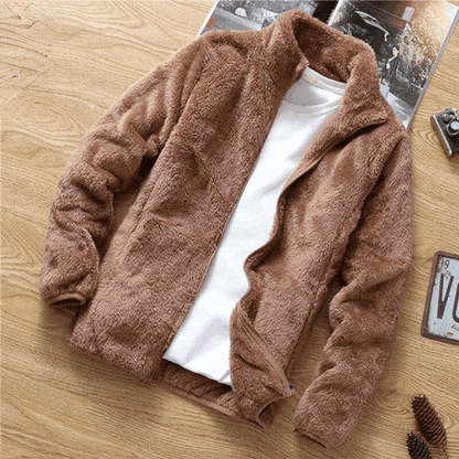 Herren Fleecejacke Slim Fit dunkelblau Winter
