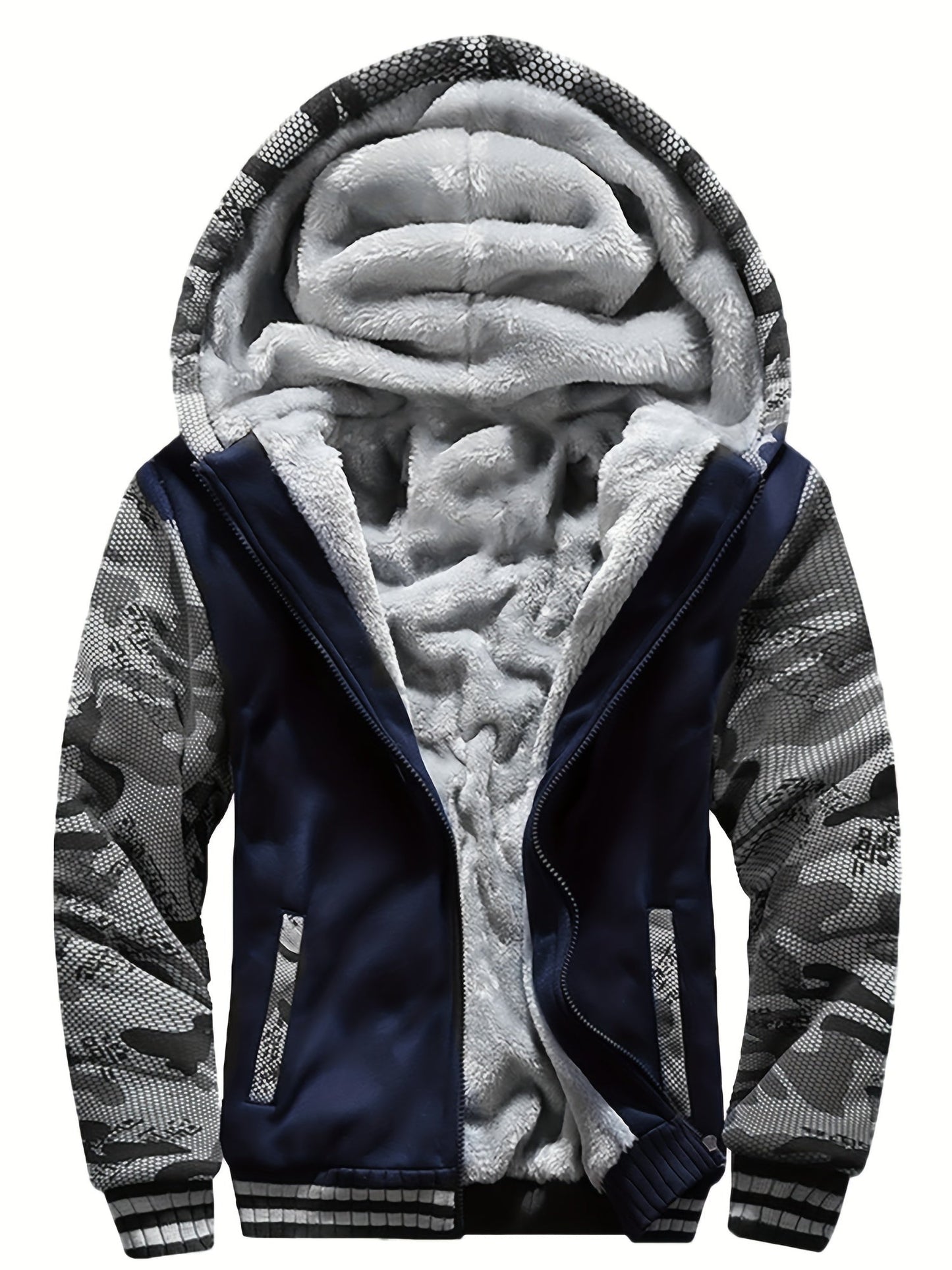 Eveloria Herren Fleecejacke Winddicht Lässig Normal