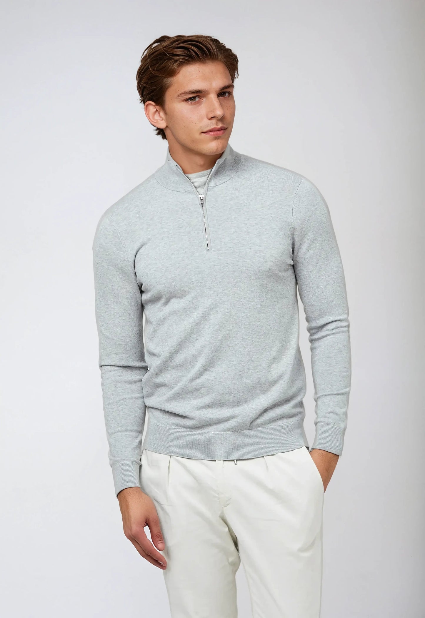 Hagen Herren Pullover Lässig Reißverschluss