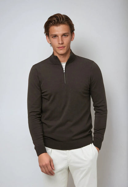Hagen Herren Pullover Lässig Reißverschluss