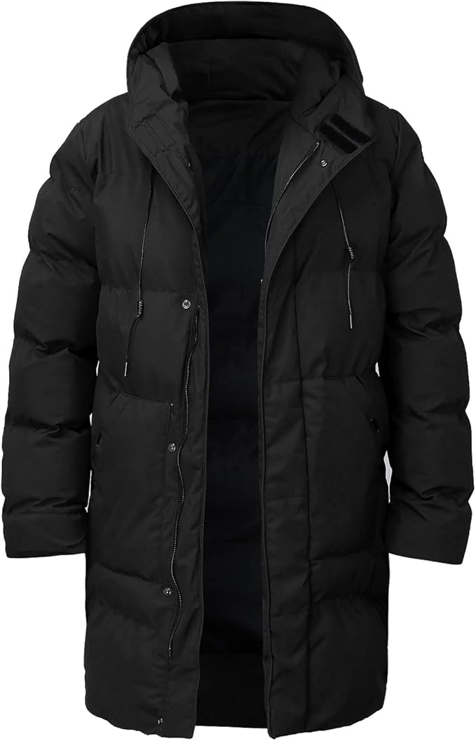 Eveloria Herren Pufferjacke Gepolstert Mit Kapuze