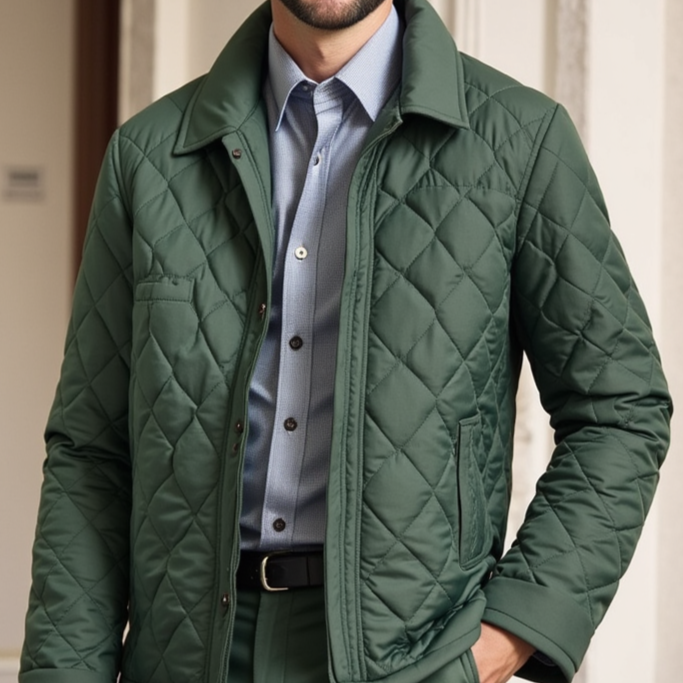 Herren Steppjacke Reguläre Passform Winterstil - Eveloria