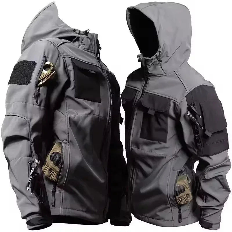 Eveloria Herren Softshell-Jacke Wasserabweisend Kapuzenjacke