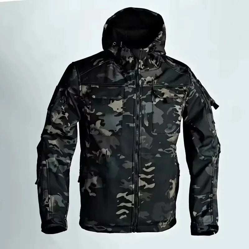 Eveloria Herren Softshell-Jacke Wasserabweisend Kapuzenjacke