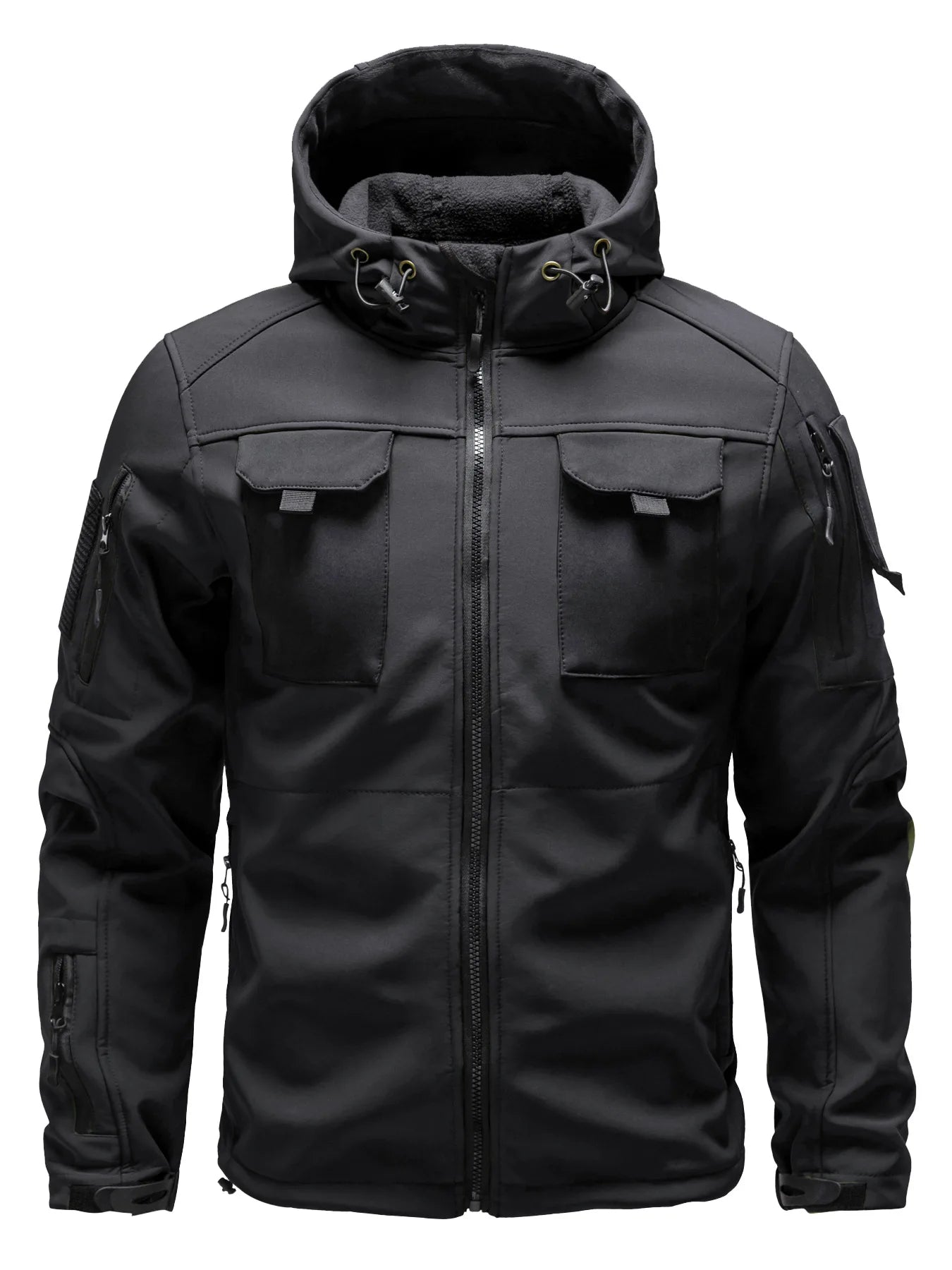 Herren Winterjacke Softshell Mit Kapuze Wasserabweisend