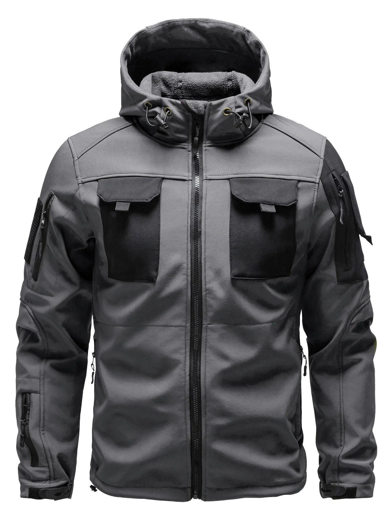 Herren Winterjacke Softshell Mit Kapuze Wasserabweisend